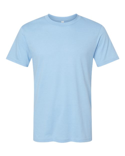 Unisex CVC Tee - Heather Light Blue Front