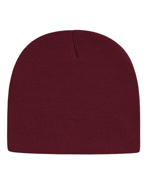 USA-Made 8 1/2" Beanie - Maroon Front