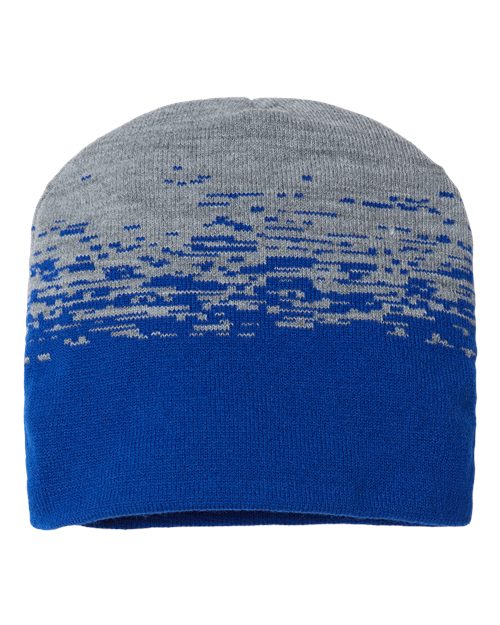 USA-Made Static Beanie - True Royal/ Heather Front