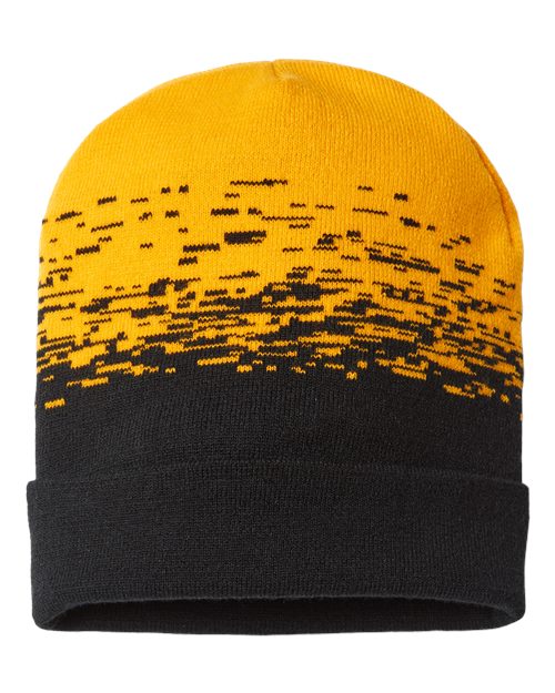 USA-Made Static Cuffed Beanie - Black/ Gold Front