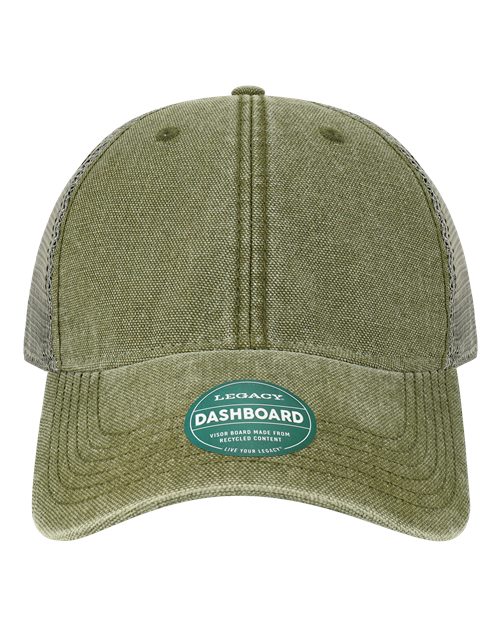 Dashboard Trucker Cap - Olive/ Grey Front