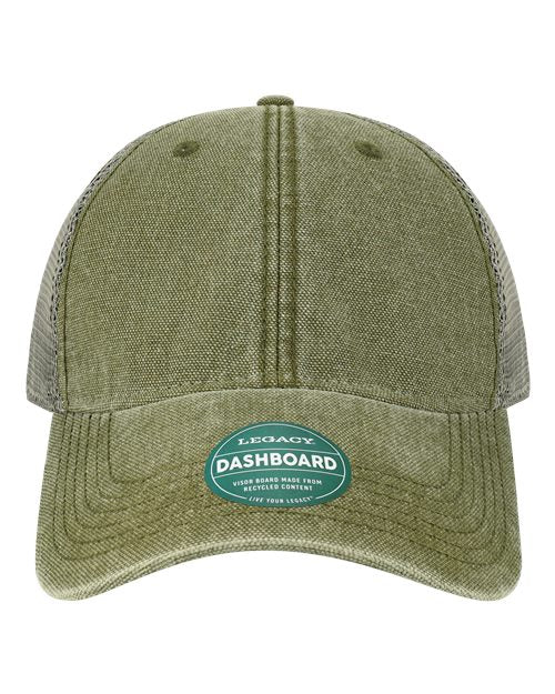 LEGACY Dashboard Trucker Cap - Olive/ Grey Front