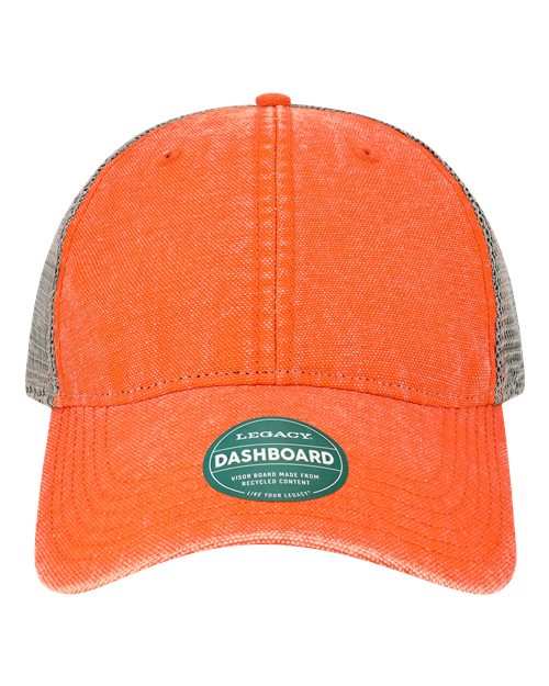 Dashboard Trucker Cap - Orange/ Grey Front