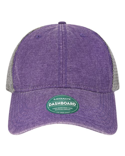 Dashboard Trucker Cap - Purple/ Grey Front