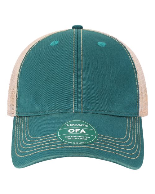 Old Favorite Trucker Cap - Marine Blue/ Khaki Front