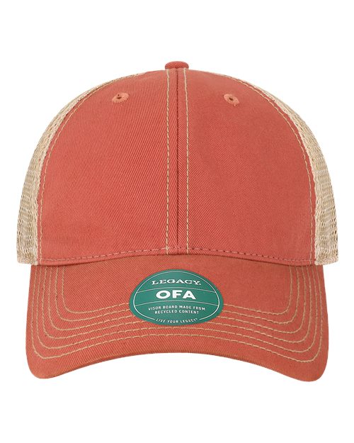 LEGACY Old Favorite Trucker Cap - Nantucket Red/ Khaki Front