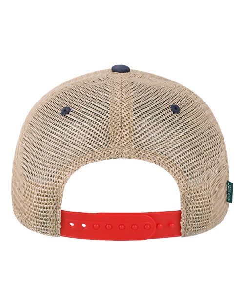 Old Favorite Trucker Cap - Scarlet Red/ Navy/ Khaki Back