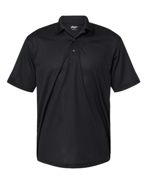 Men's Saratoga Performance Mini Mesh Polo - Black Front
