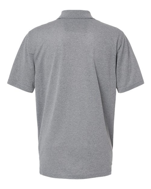 Men's Saratoga Performance Mini Mesh Polo - Heather Grey Back