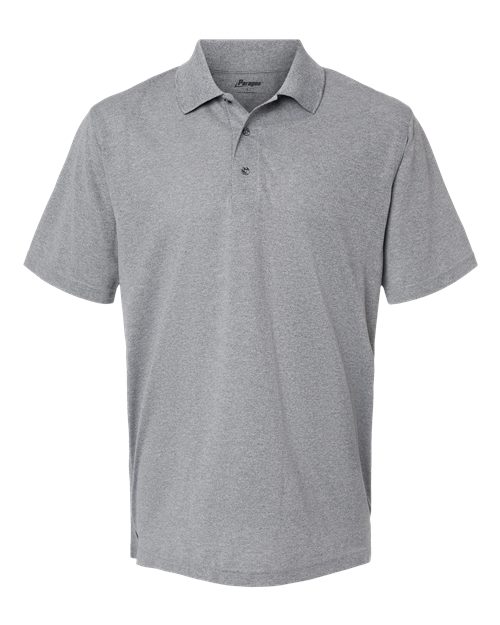 Men's Saratoga Performance Mini Mesh Polo - Heather Grey Front
