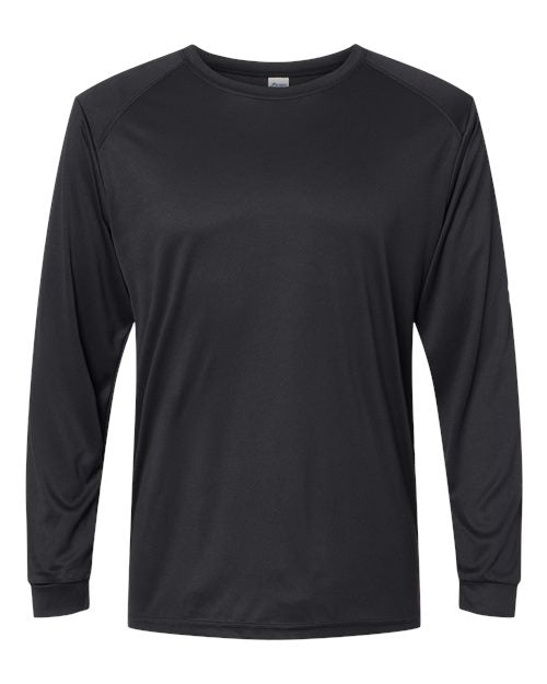 Paragon Unisex Long Islander Performance Long Sleeve T-Shirt - Black Front
