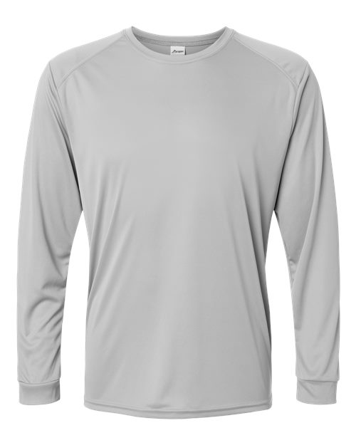 Unisex Long Islander Performance Long Sleeve T-Shirt - Medium Grey Front