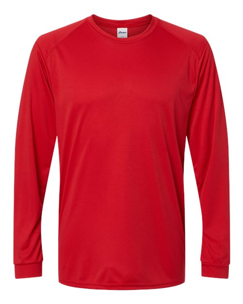Unisex Long Islander Performance Long Sleeve T-Shirt - Red Front