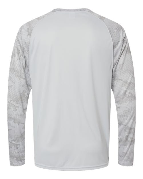 Paragon Unisex Cayman Performance Camo Colorblocked Long Sleeve T-Shirt - Back