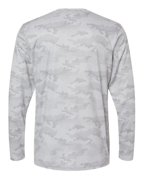 Unisex Pompano Performance Camo Long Sleeve T-Shirt - Aluminum Back