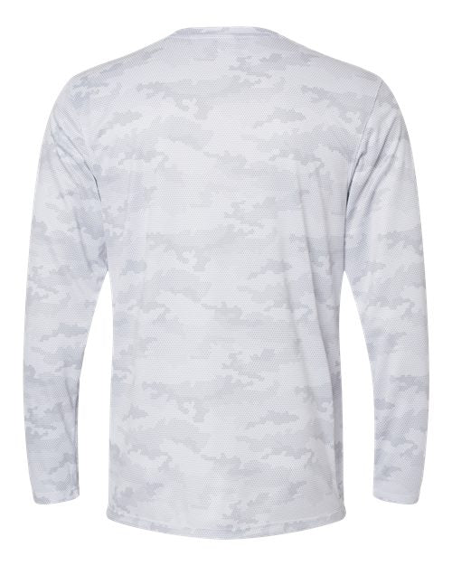 Unisex Pompano Performance Camo Long Sleeve T-Shirt - White Back