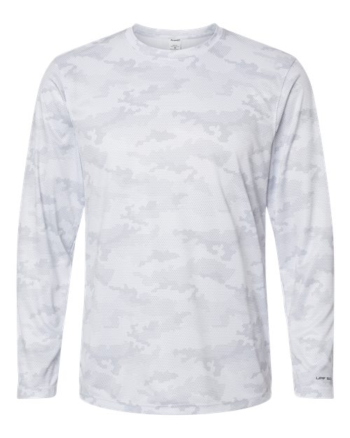 Unisex Pompano Performance Camo Long Sleeve T-Shirt - White Front