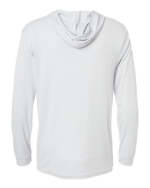 Unisex Bahama Performance Hooded Long Sleeve T-Shirt - Aluminum Back