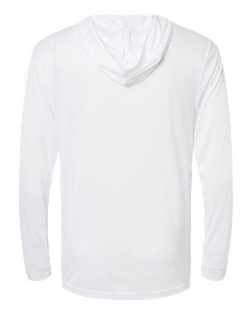 Unisex Bahama Performance Hooded Long Sleeve T-Shirt - White Back