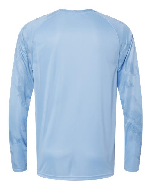 Unisex Cabo Camo Performance Long Sleeve T-Shirt - Blue Mist Back