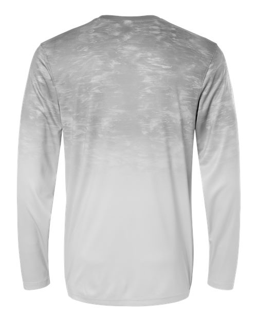 Unisex Montauk Oceanic Fade Performance Long Sleeve T-Shirt - Aluminum Fade Back