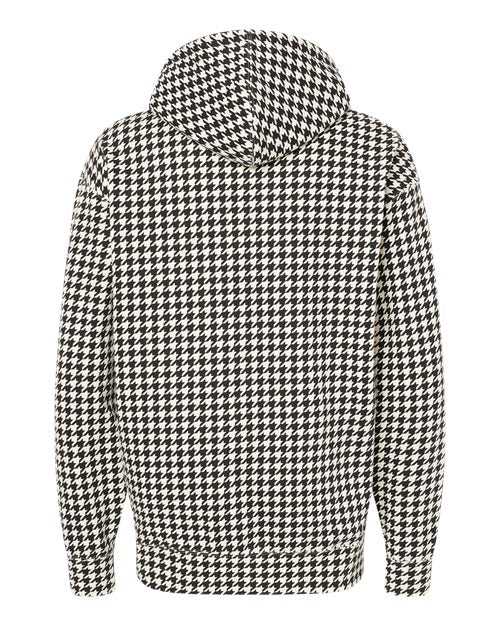 Unisex Heavyweight Hooded Sweatshirt - Houndstooth Back