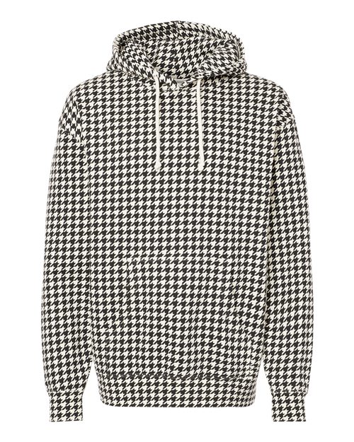 Unisex Heavyweight Hooded Sweatshirt - Houndstooth Front