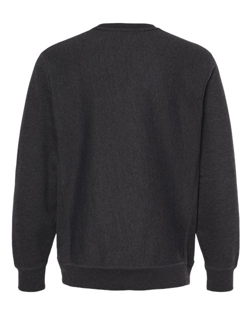 Unisex Legend Premium Heavyweight Cross-Grain Crewneck Sweatshirt - Charcoal Heather Back