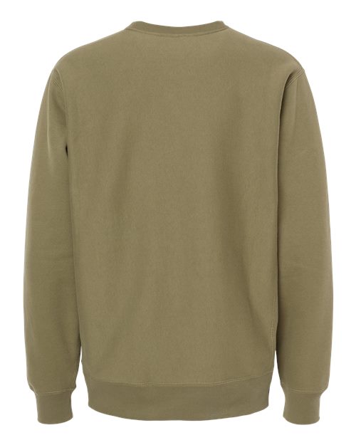 Unisex Legend Premium Heavyweight Cross-Grain Crewneck Sweatshirt - Olive Back