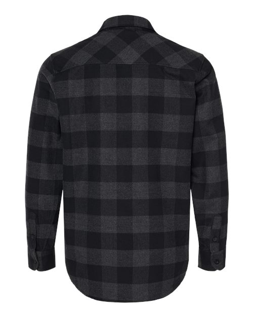 Unisex Flannel Shirt - Charcoal Heather/ Black Back