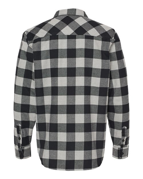 Unisex Flannel Shirt - Grey Heather/ Black Back