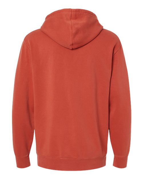 Unisex Midweight Pigment-Dyed Hooded Sweatshirt - Pigment Amber Back