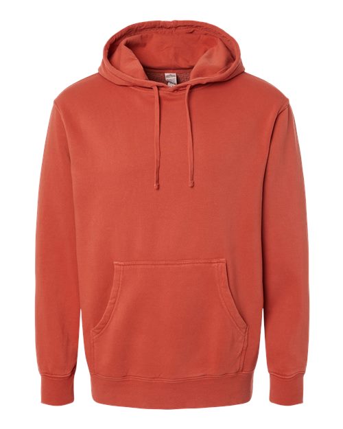 Unisex Midweight Pigment-Dyed Hooded Sweatshirt - Pigment Amber Front