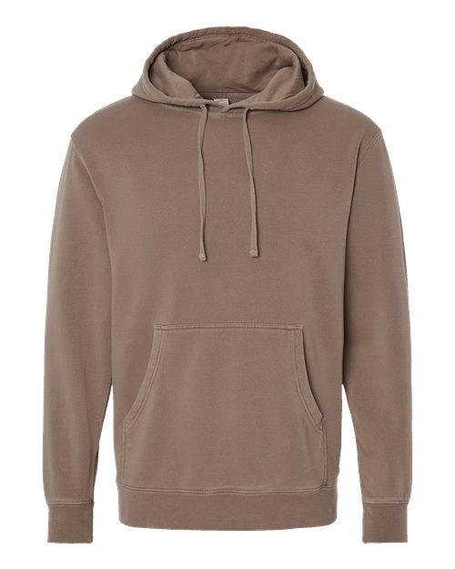 Unisex Midweight Pigment-Dyed Hooded Sweatshirt - Pigment Clay Front