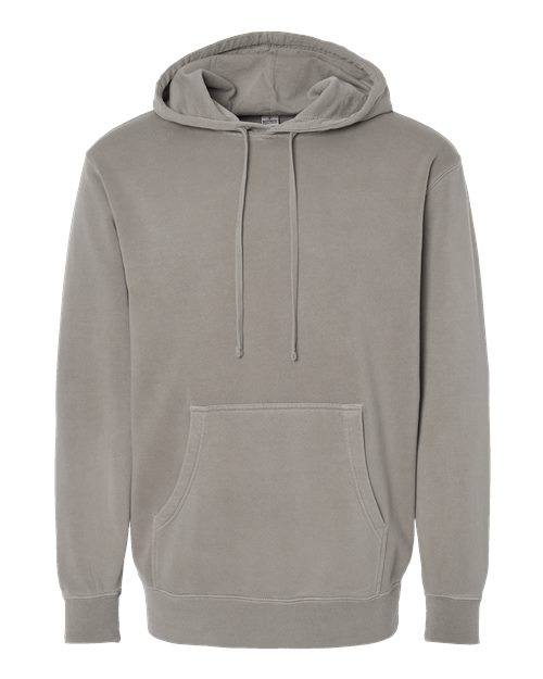 Unisex Midweight Pigment-Dyed Hooded Sweatshirt - Pigment Cement Front