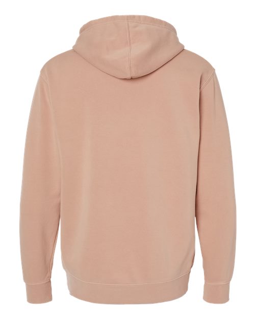 Unisex Midweight Pigment-Dyed Hooded Sweatshirt - Pigment Dusty Pink Back