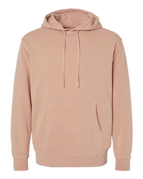 Unisex Midweight Pigment-Dyed Hooded Sweatshirt - Pigment Dusty Pink Front