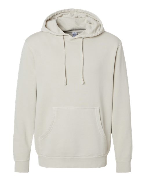 Unisex Midweight Pigment-Dyed Hooded Sweatshirt - Pigment Ivory Front
