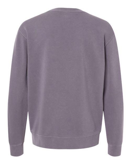 Unisex Midweight Pigment-Dyed Crewneck Sweatshirt - Pigment Plum Back