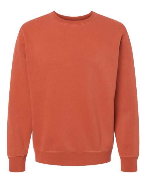 Unisex Midweight Pigment-Dyed Crewneck Sweatshirt - Pigment Amber Front