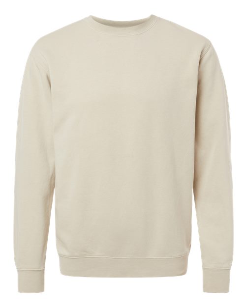 Unisex Midweight Pigment-Dyed Crewneck Sweatshirt - Pigment Ivory Front