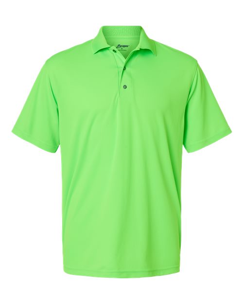Men's Saratoga Performance Mini Mesh Polo - Neon Lime Front