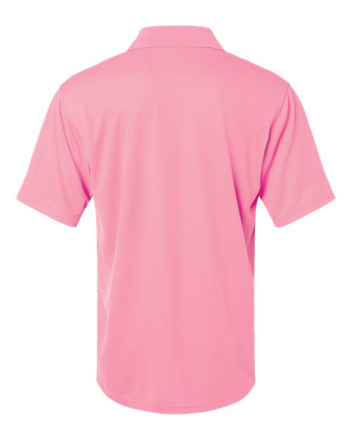 Men's Saratoga Performance Mini Mesh Polo - Charity Pink Back