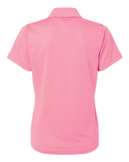 Women's Saratoga Performance Mini Mesh Polo - Charity Pink Back