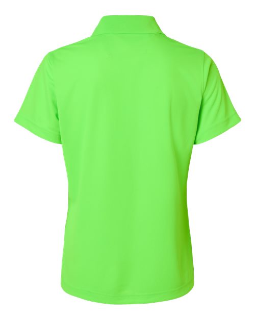Women's Saratoga Performance Mini Mesh Polo - Neon Lime Back