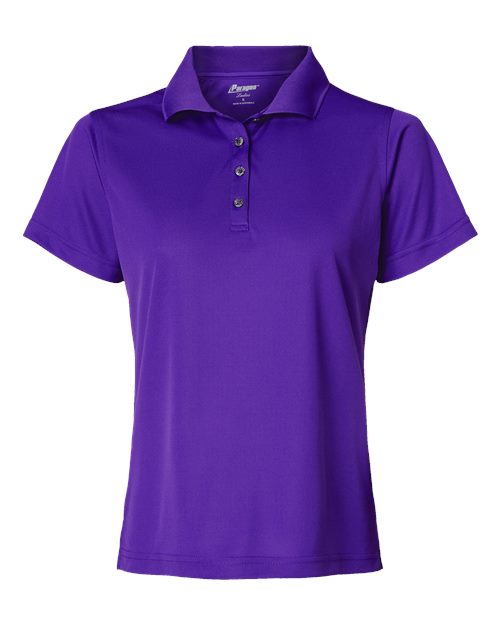 Women's Saratoga Performance Mini Mesh Polo - Purple Front