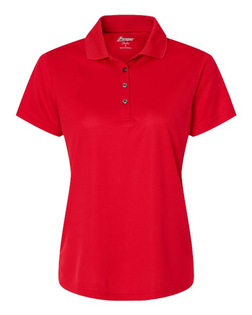 Women's Saratoga Performance Mini Mesh Polo - Red Front