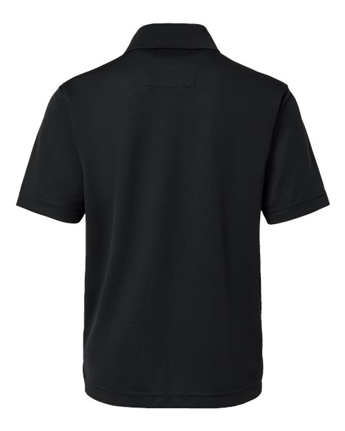 Youth Saratoga Performance Mini Mesh Polo - Black Back