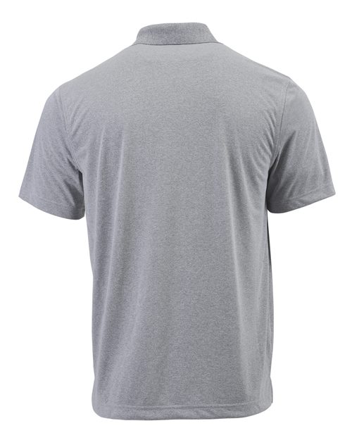 Youth Saratoga Performance Mini Mesh Polo - Heather Grey Back