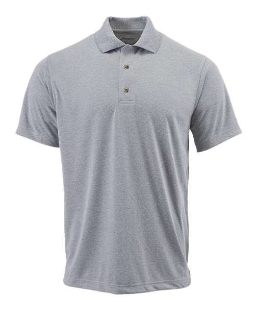 Youth Saratoga Performance Mini Mesh Polo - Heather Grey Front